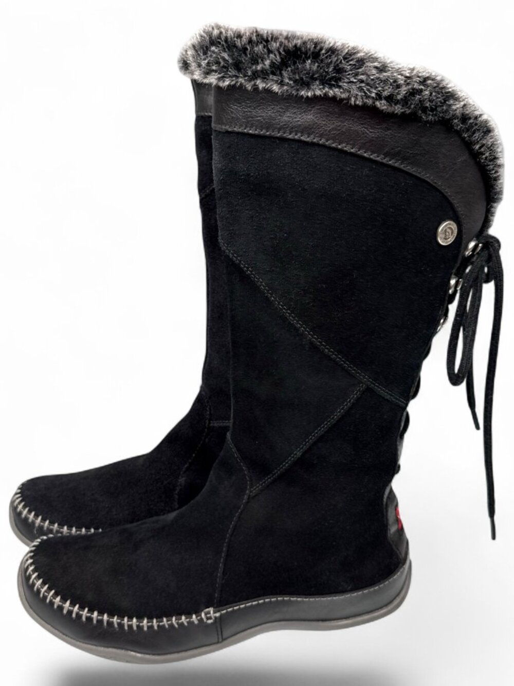 The North Face Women's Black Snow Boots US 8.5 Faux Fur PrimaLoft